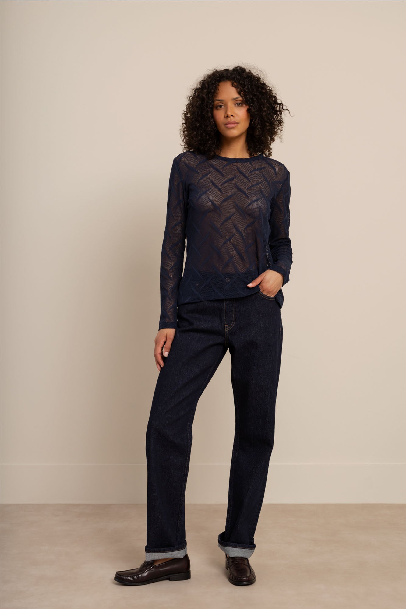 STUDIO ANNELOES Longsleeve Dark Blue