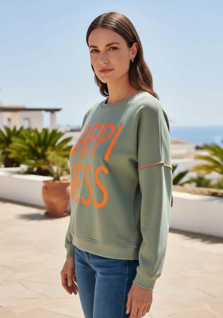 miss goodlife sweatshirts almond/neon orange