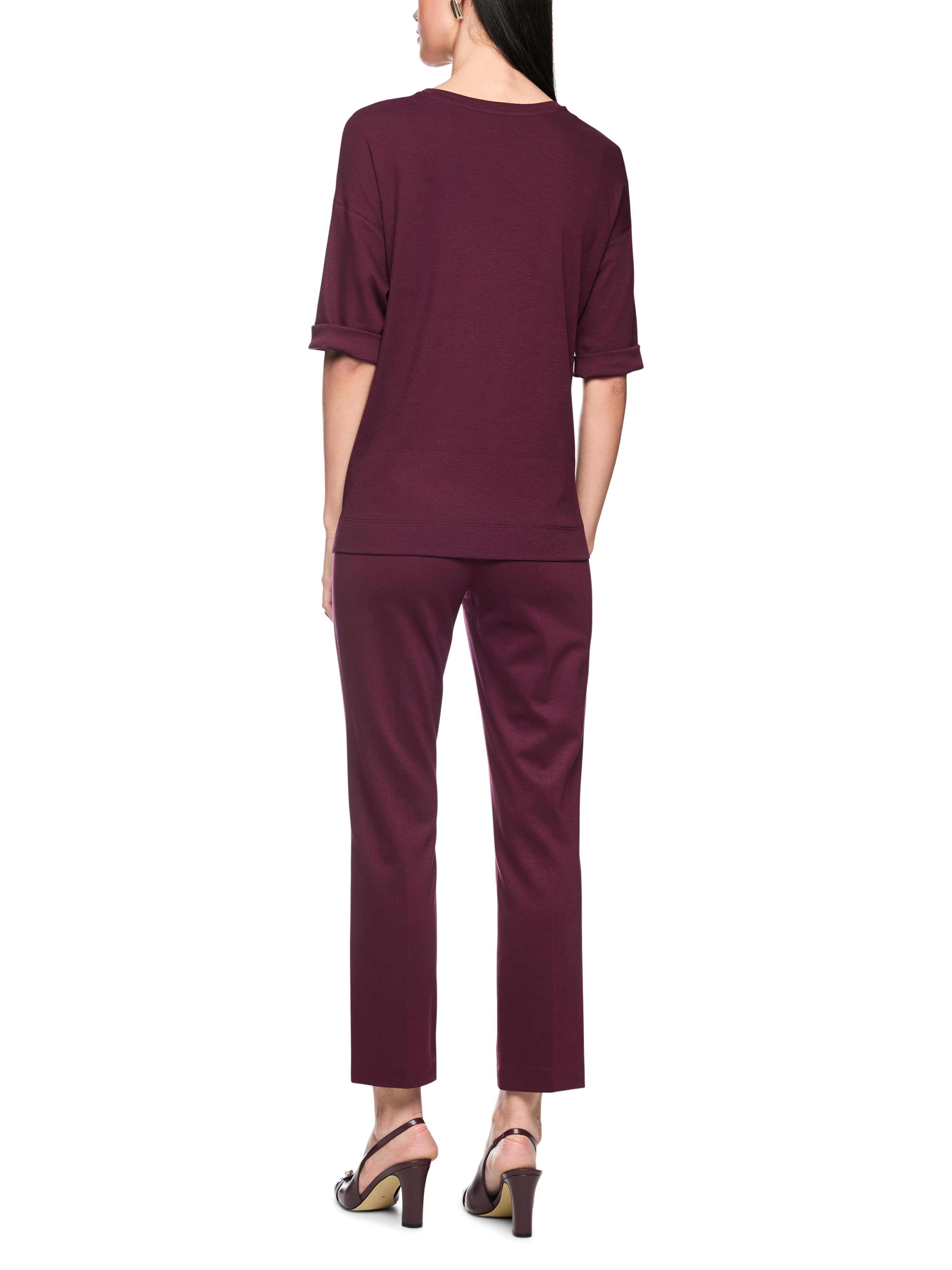 Blusenshirt im Materialmix