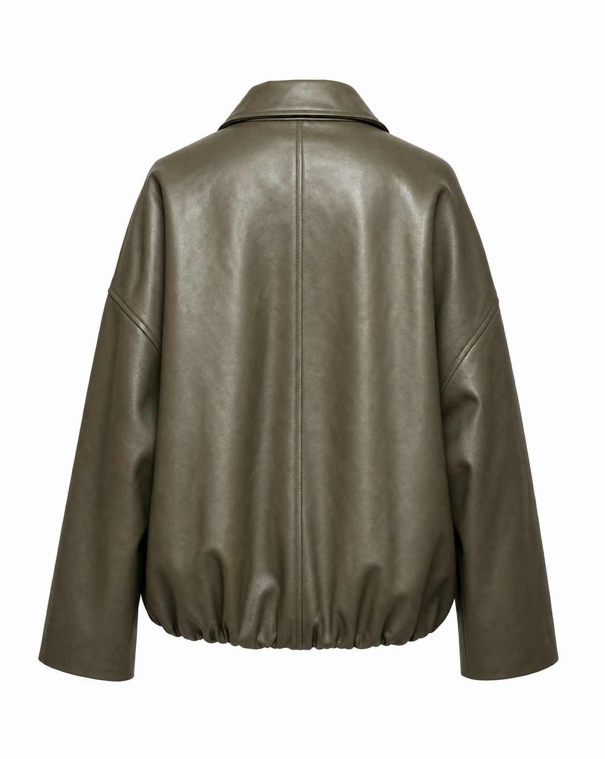 Kunstlederjacke mit Kentkragen