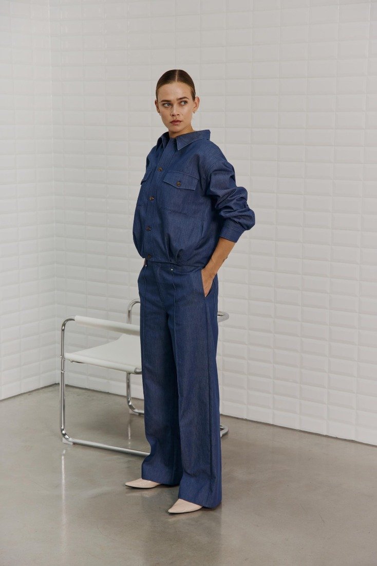 WithBlack Jeansjacken Indigo Ris