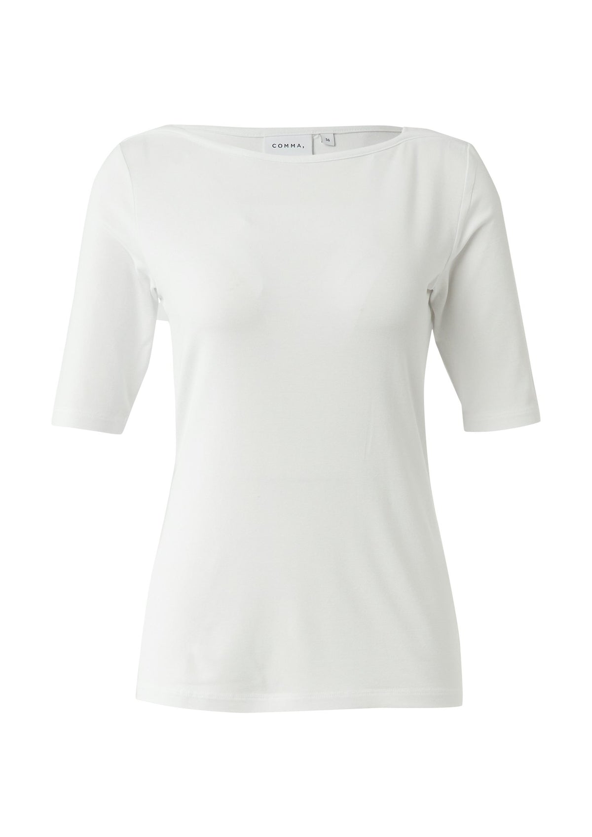 T-Shirt mit U-Boot Ausschnitt
