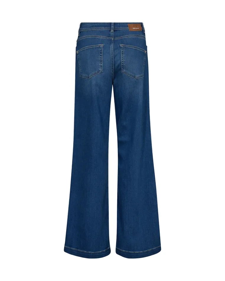 Mos Mosh Flared Leg Mid Blue