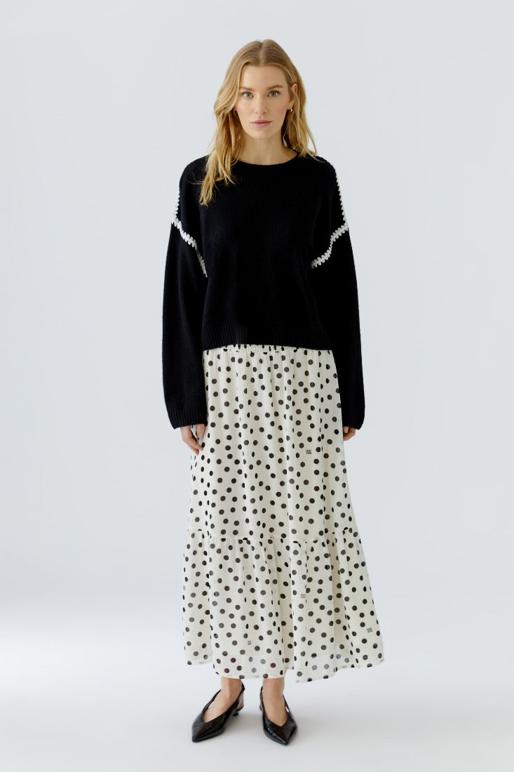 Strickpullover in Häkeloptik