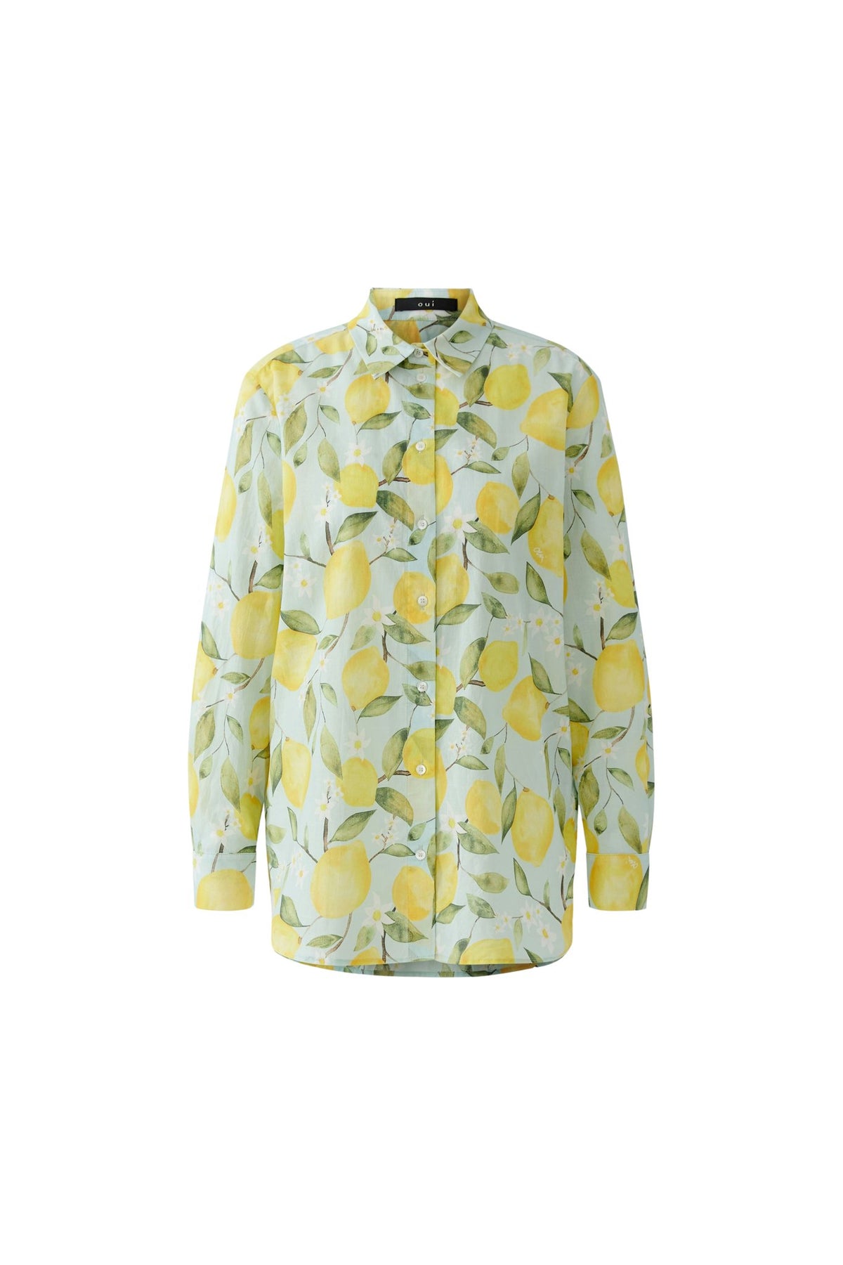 Bluse mit Zitronenprint