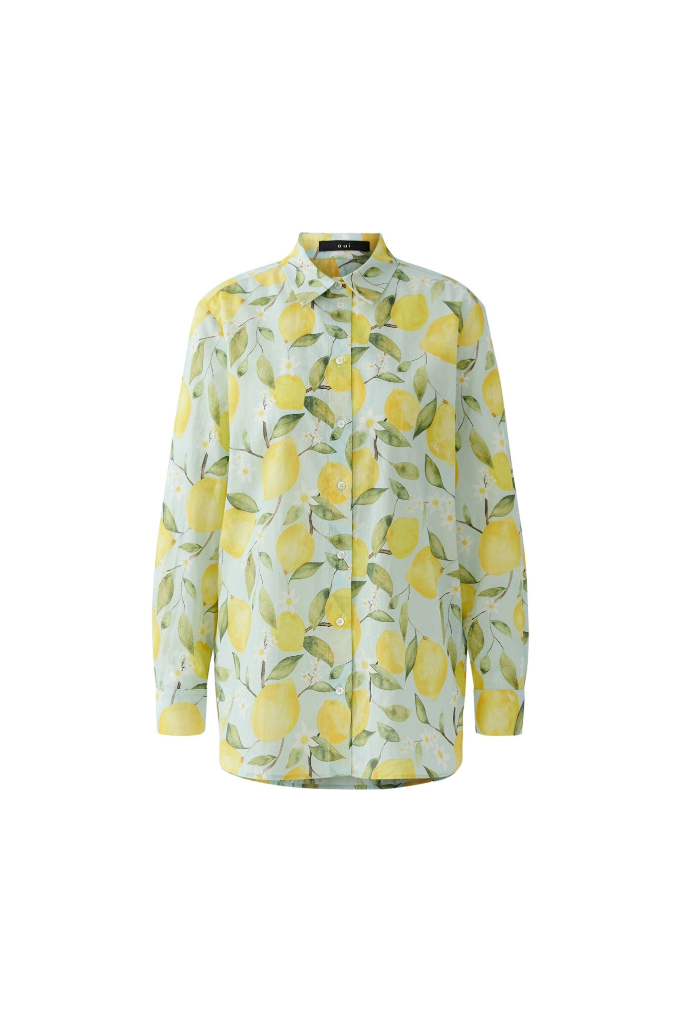 Bluse mit Zitronenprint