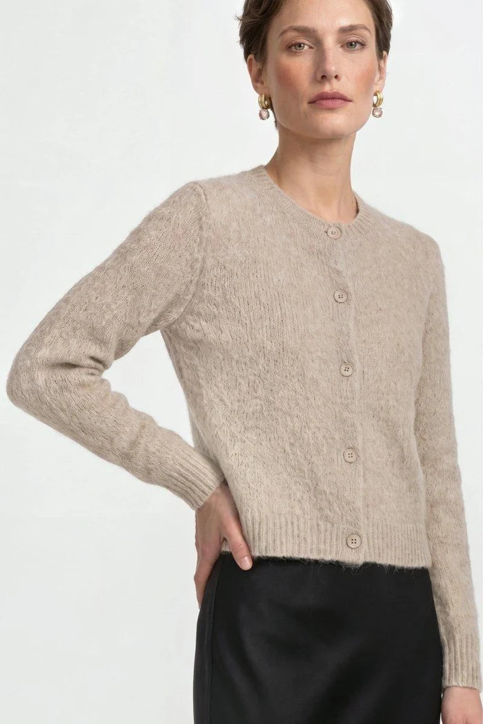 Kurz-Cardigan aus Wolle-Mix mit Mohair