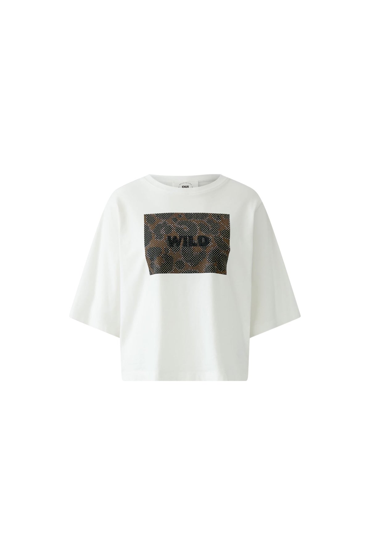 T-Shirt mit plaziertem Motiv