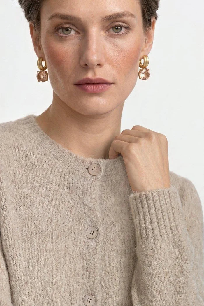 Kurz-Cardigan aus Wolle-Mix mit Mohair