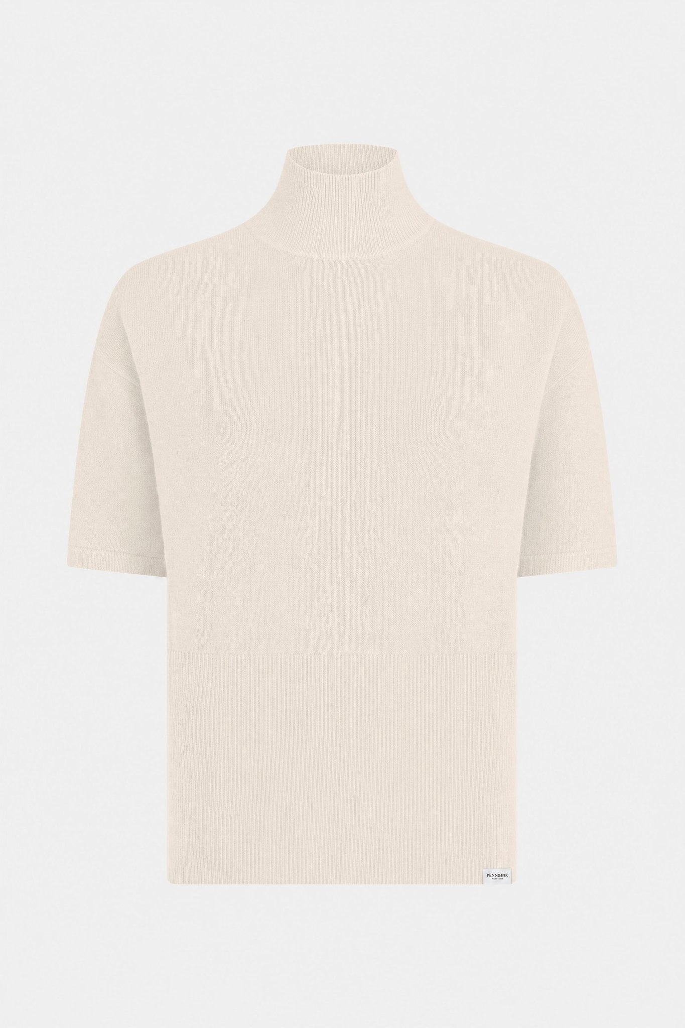 Kurzarmpullover mit Rollkragen