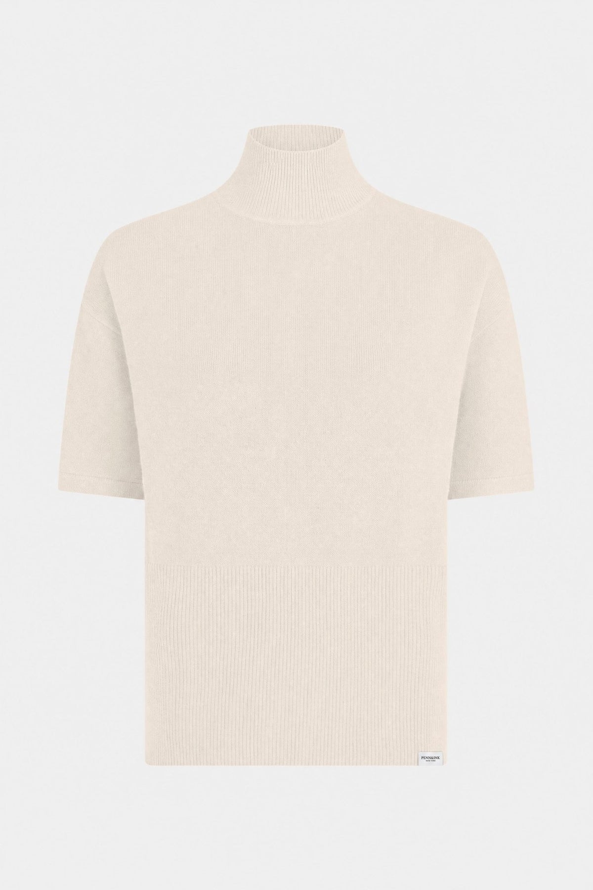 Kurzarmpullover mit Rollkragen