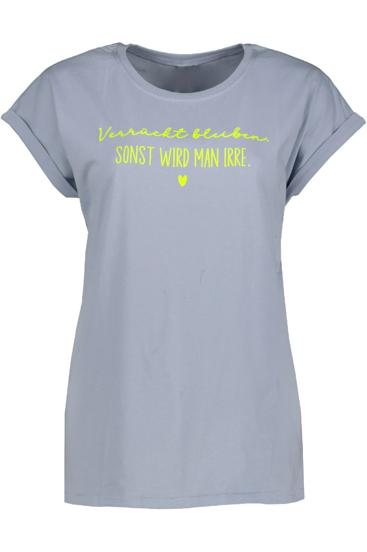 be famous T-Shirts Serene Blue - Fluo Yellow