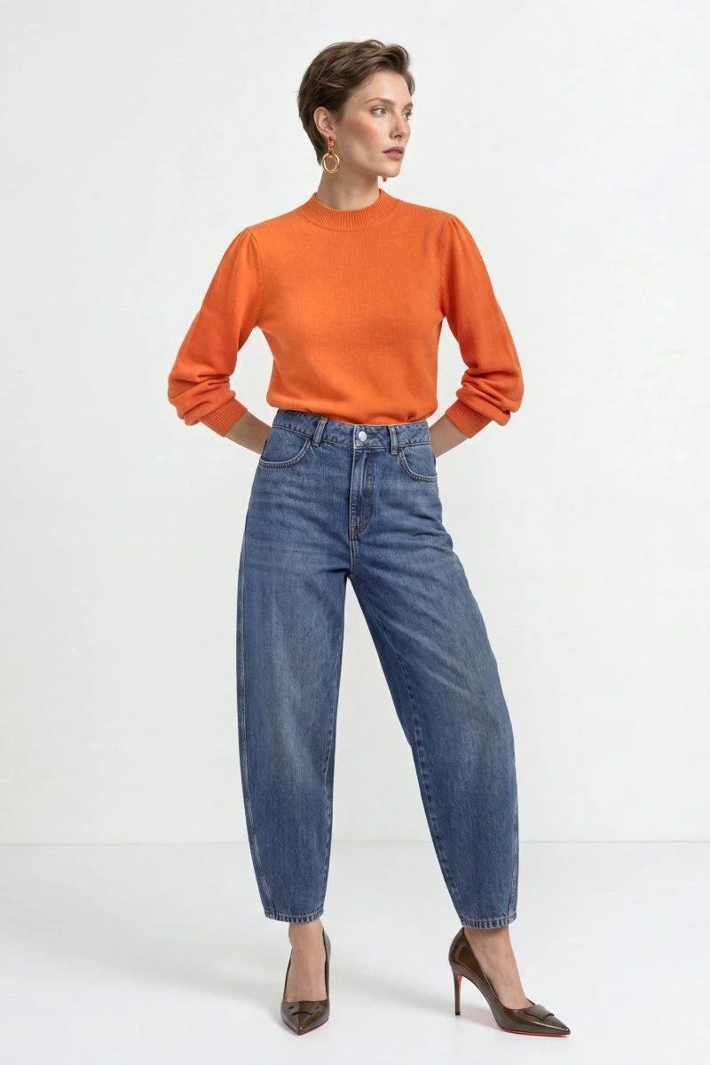 Barrel-Baumwolljeans
