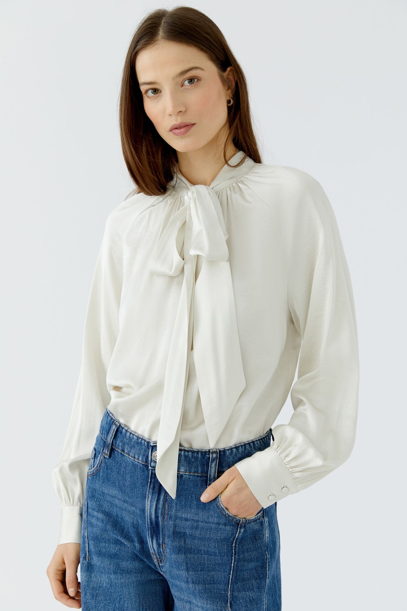 Bluse mit Schluppe