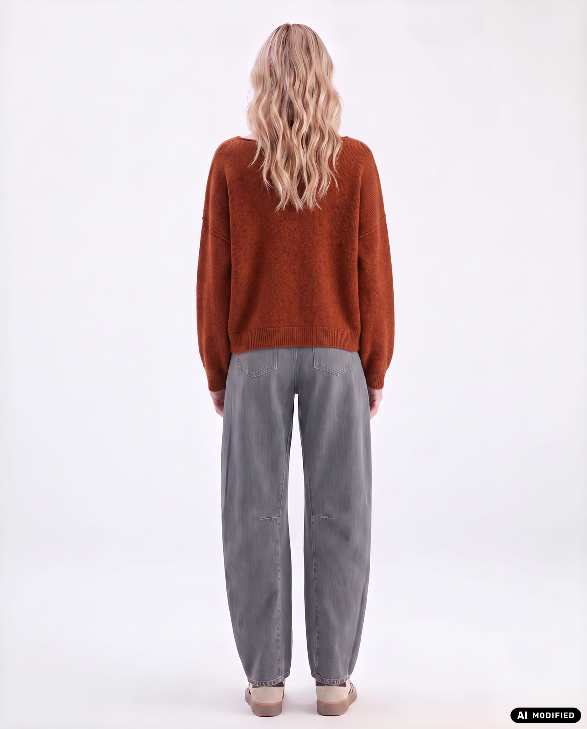 Strickpullover mit Rollkanten