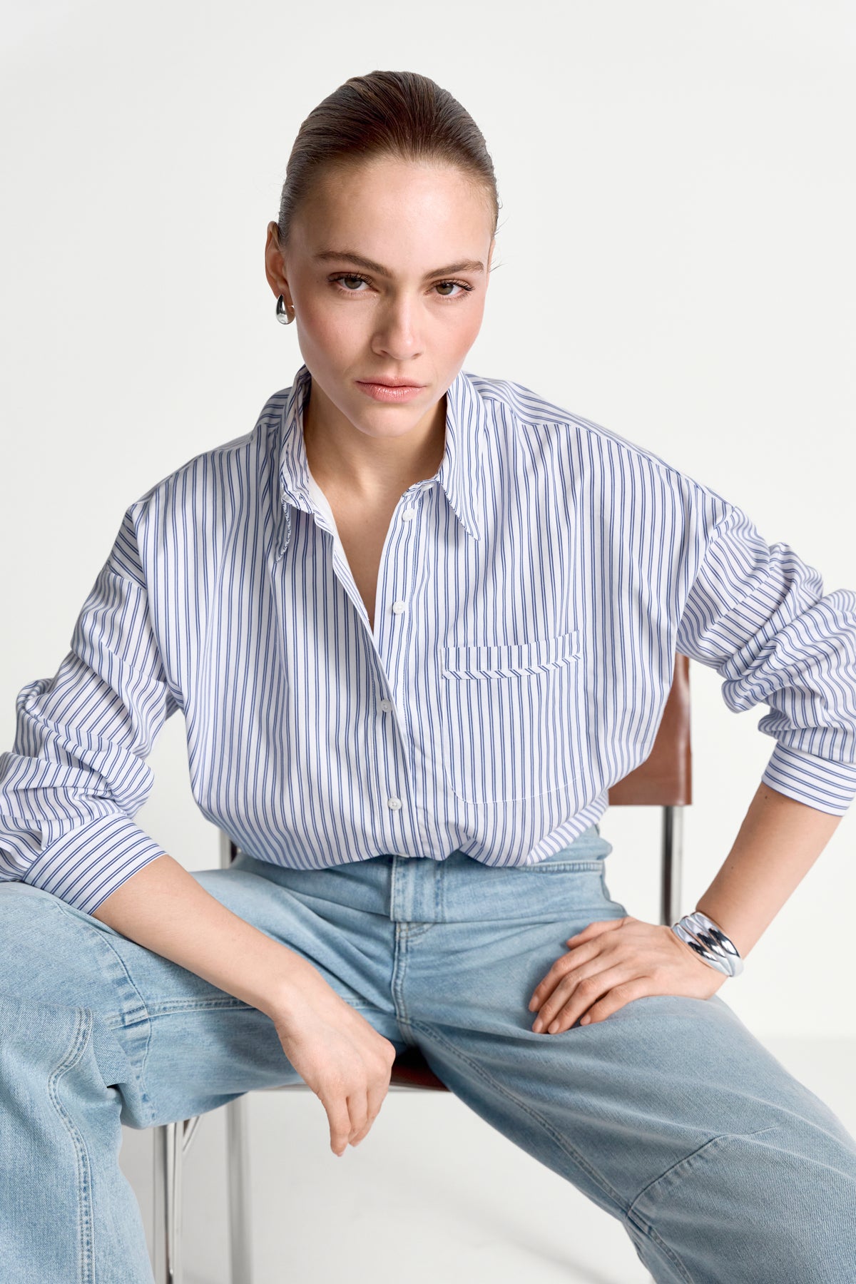 Bluse mit Streifen