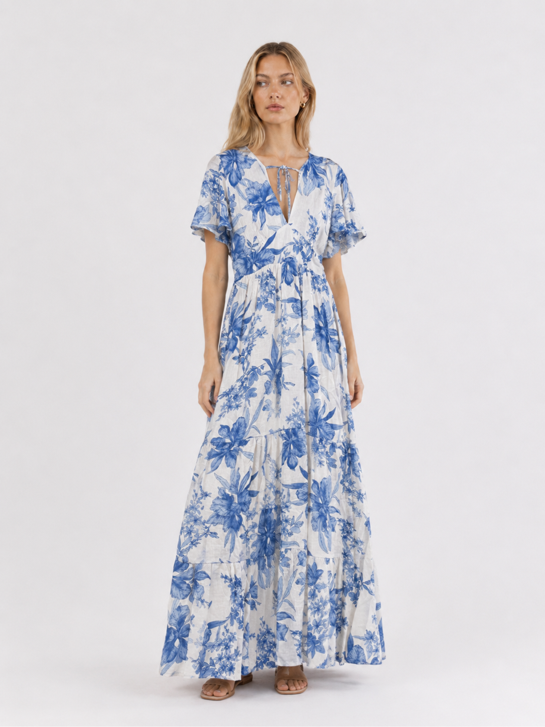 Maxikleid mit Blumenmuster