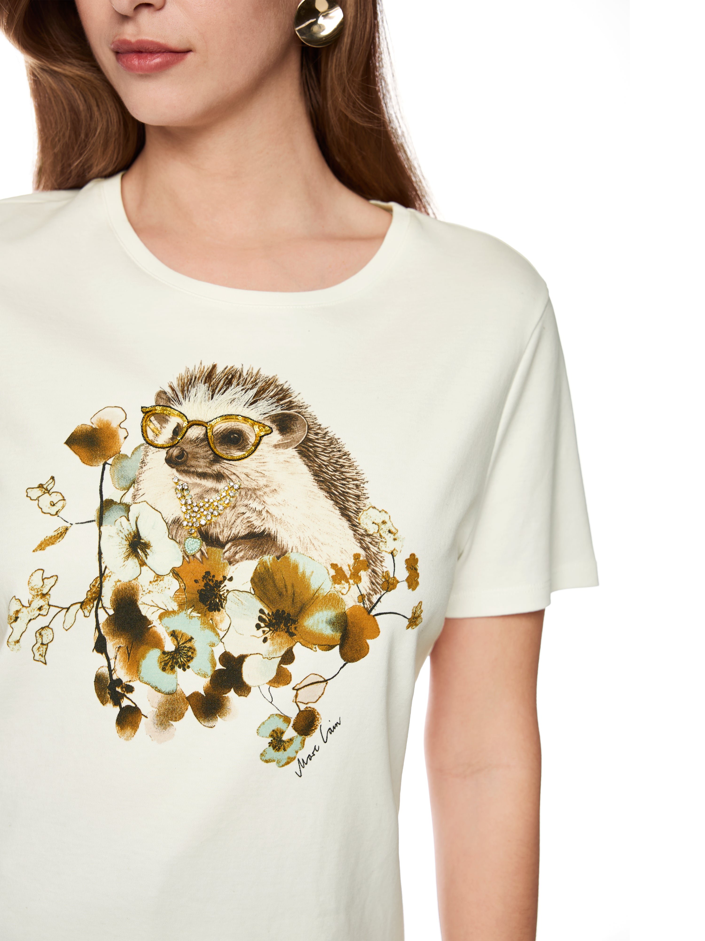 Igel-T-Shirt mit Schmucksteinchen