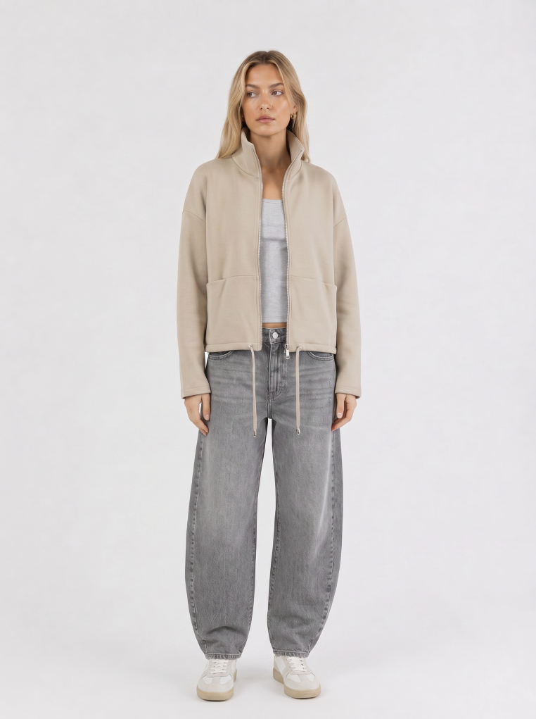 Sweatjacke mit Stehkragen
