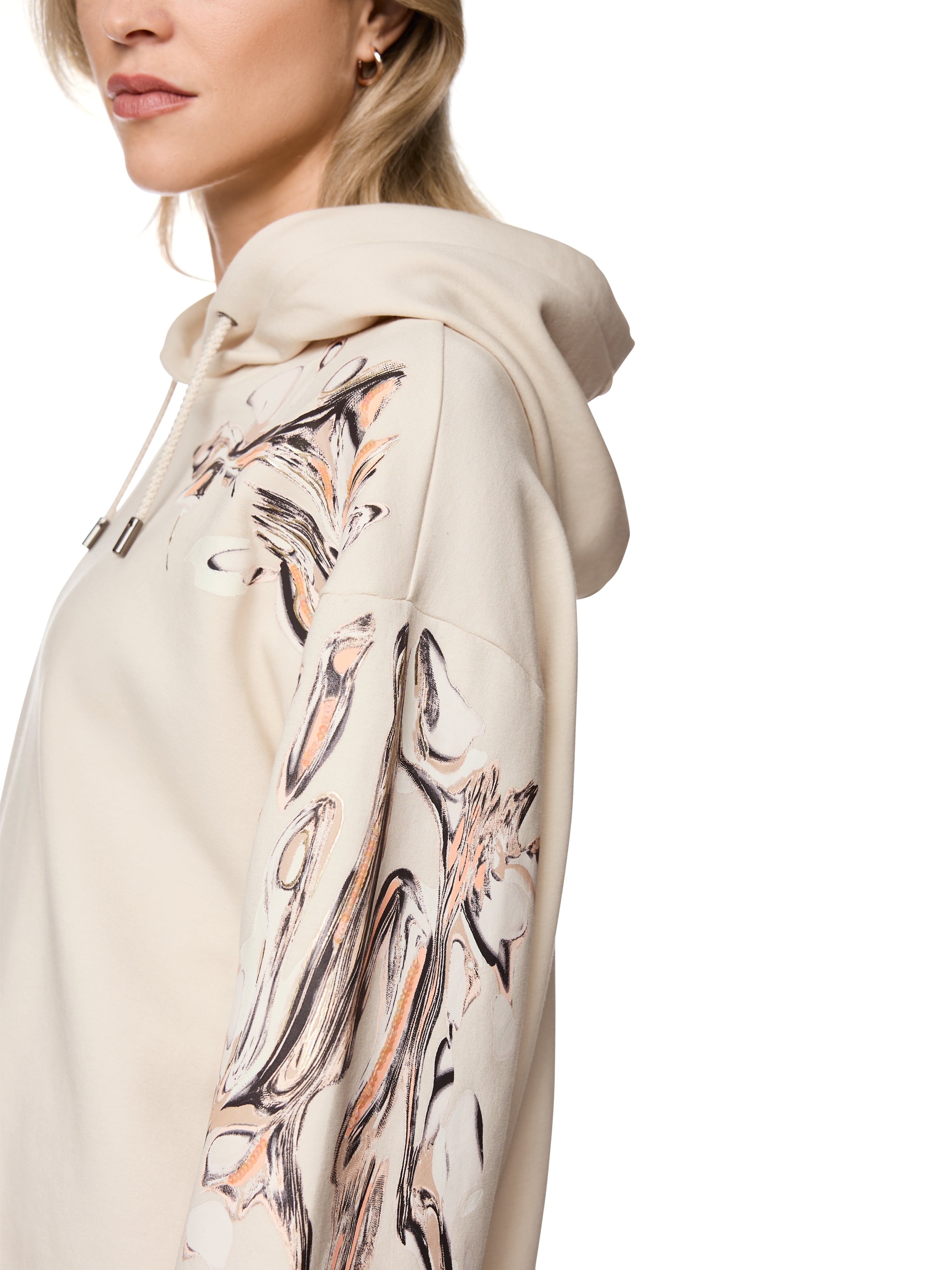 Kapuzen-Sweatshirt mit Pailletten