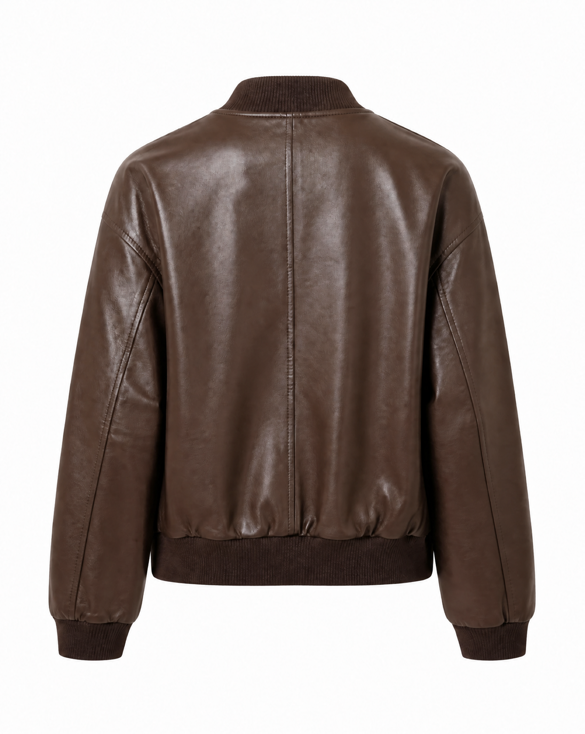 Kunstlederjacke mit Reißverschluss
