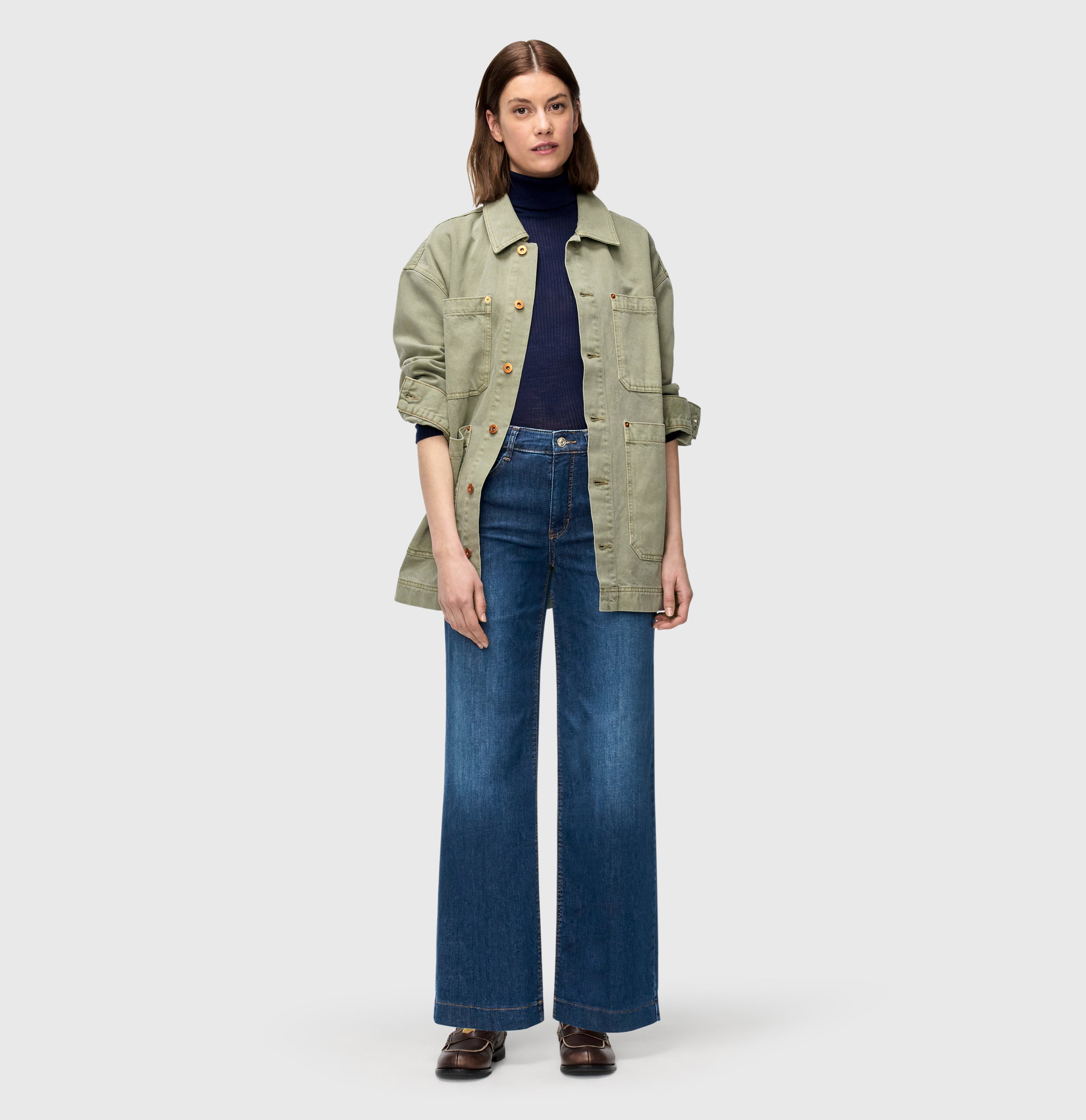 MAC Wide Leg Fashion Blue Washed