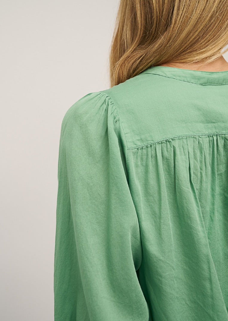 0039 Italy Blusen Oil-Green