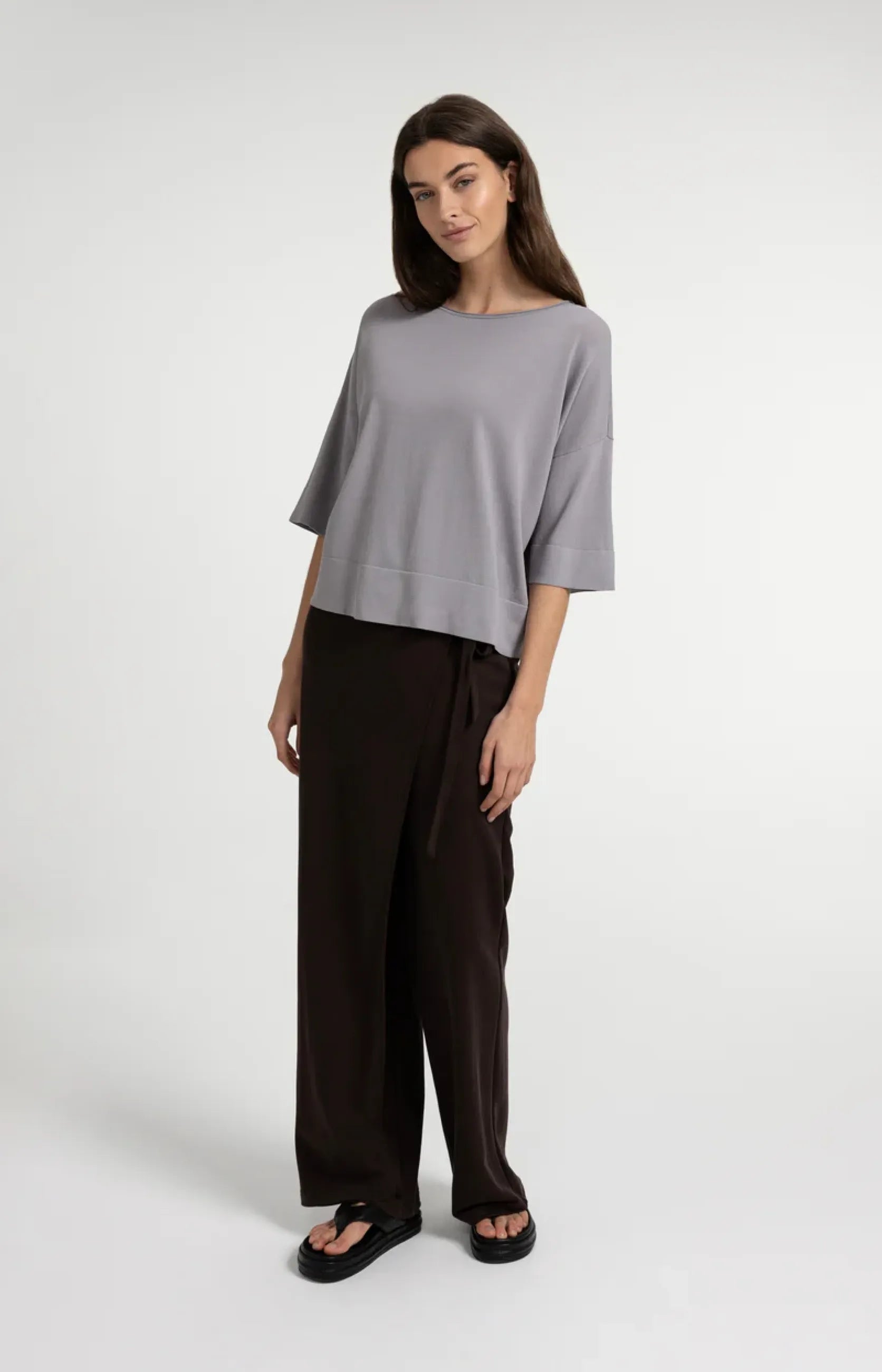 Oversize-T-Shirt mit U-Boot-Ausschnitt