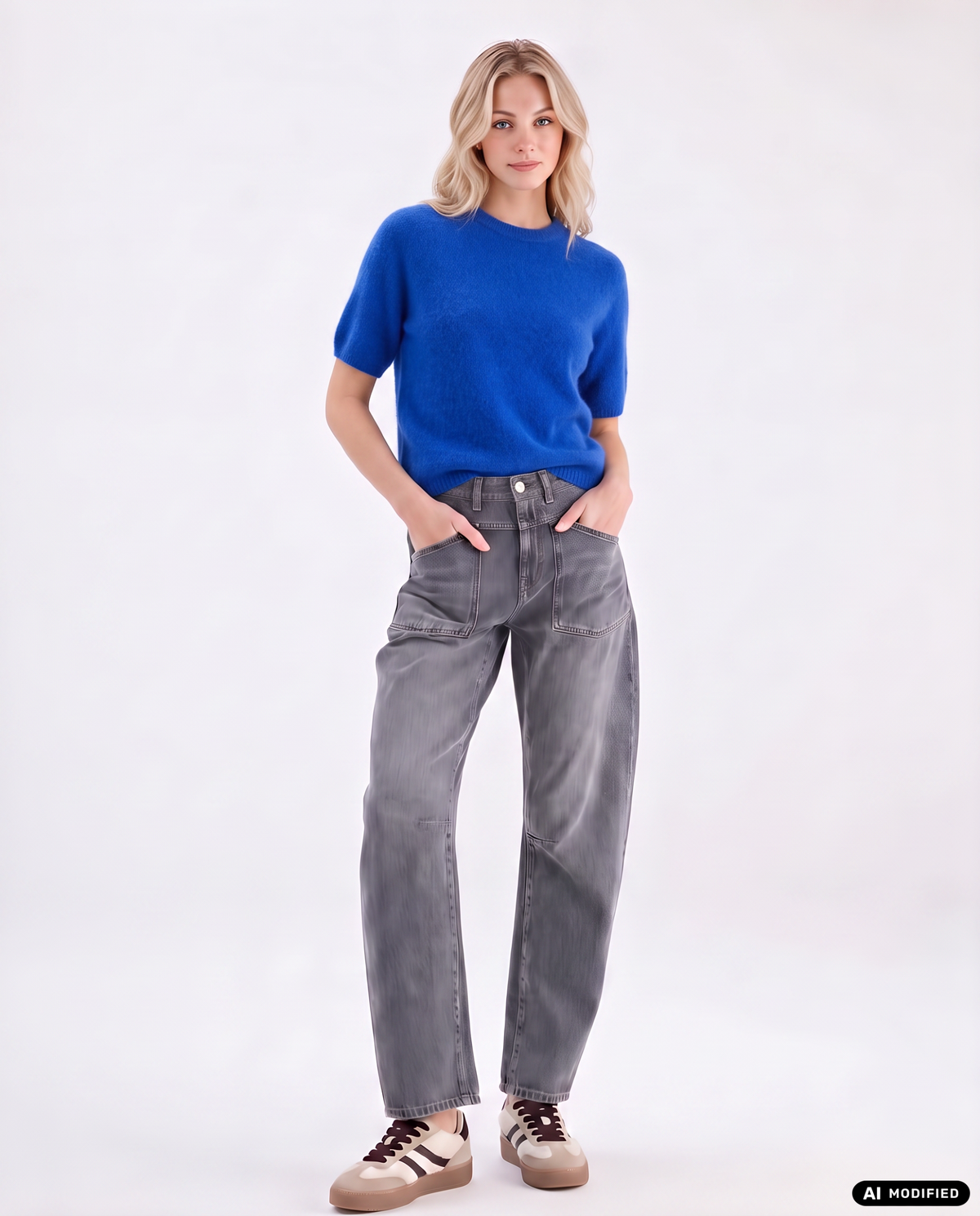 Goose Flash Strickpullover Blau