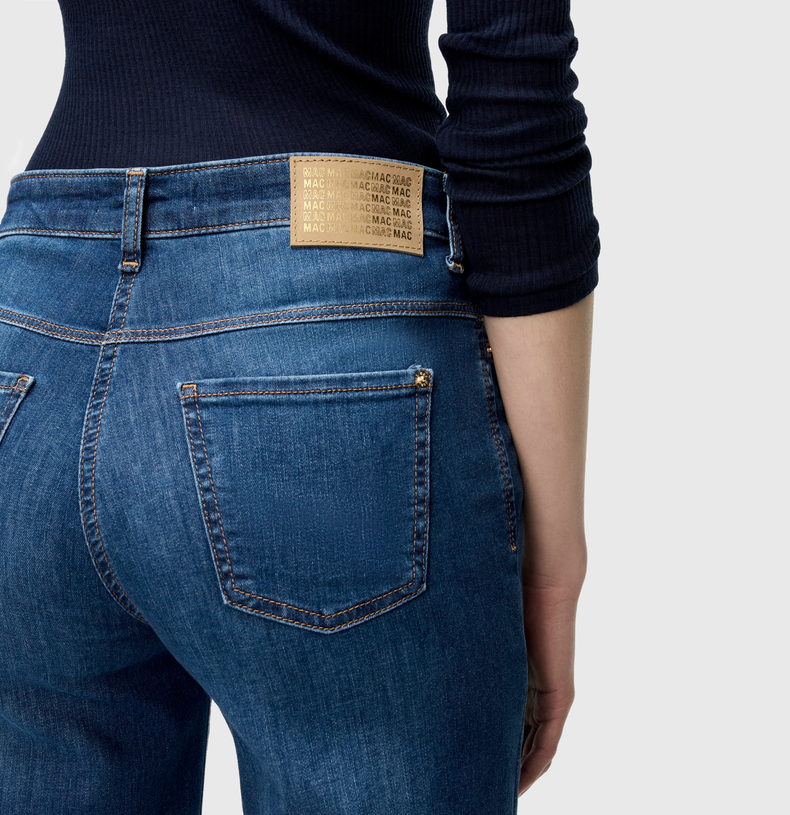 MAC Wide Leg Fashion Blue Washed
