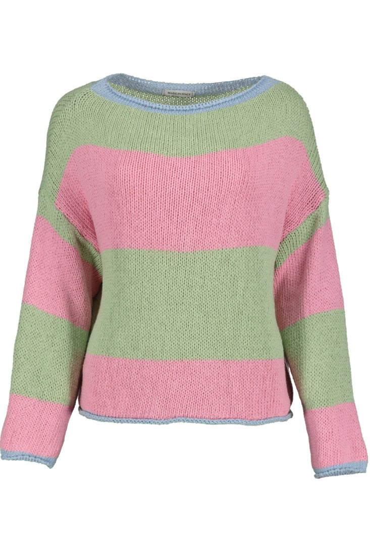 Goose Flash Strickpullover Pink/Grün