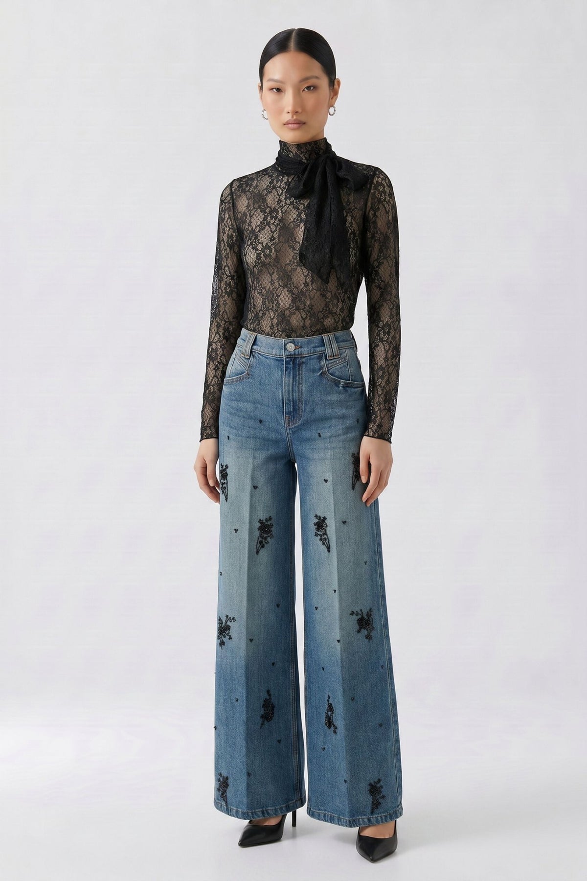 Longsleeve mit abnehmbarer Schluppe