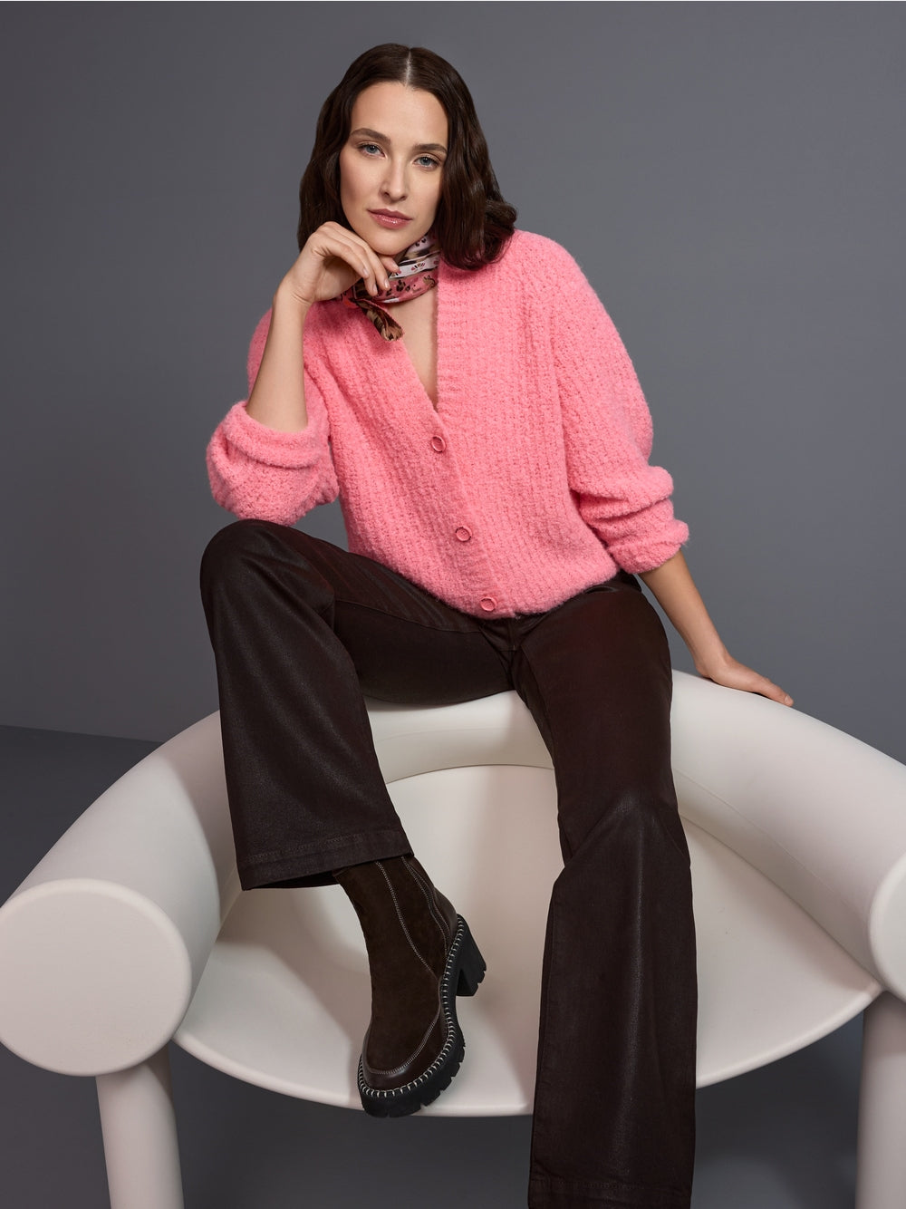 Strickjacke aus Alpaka-Woll-Mix
