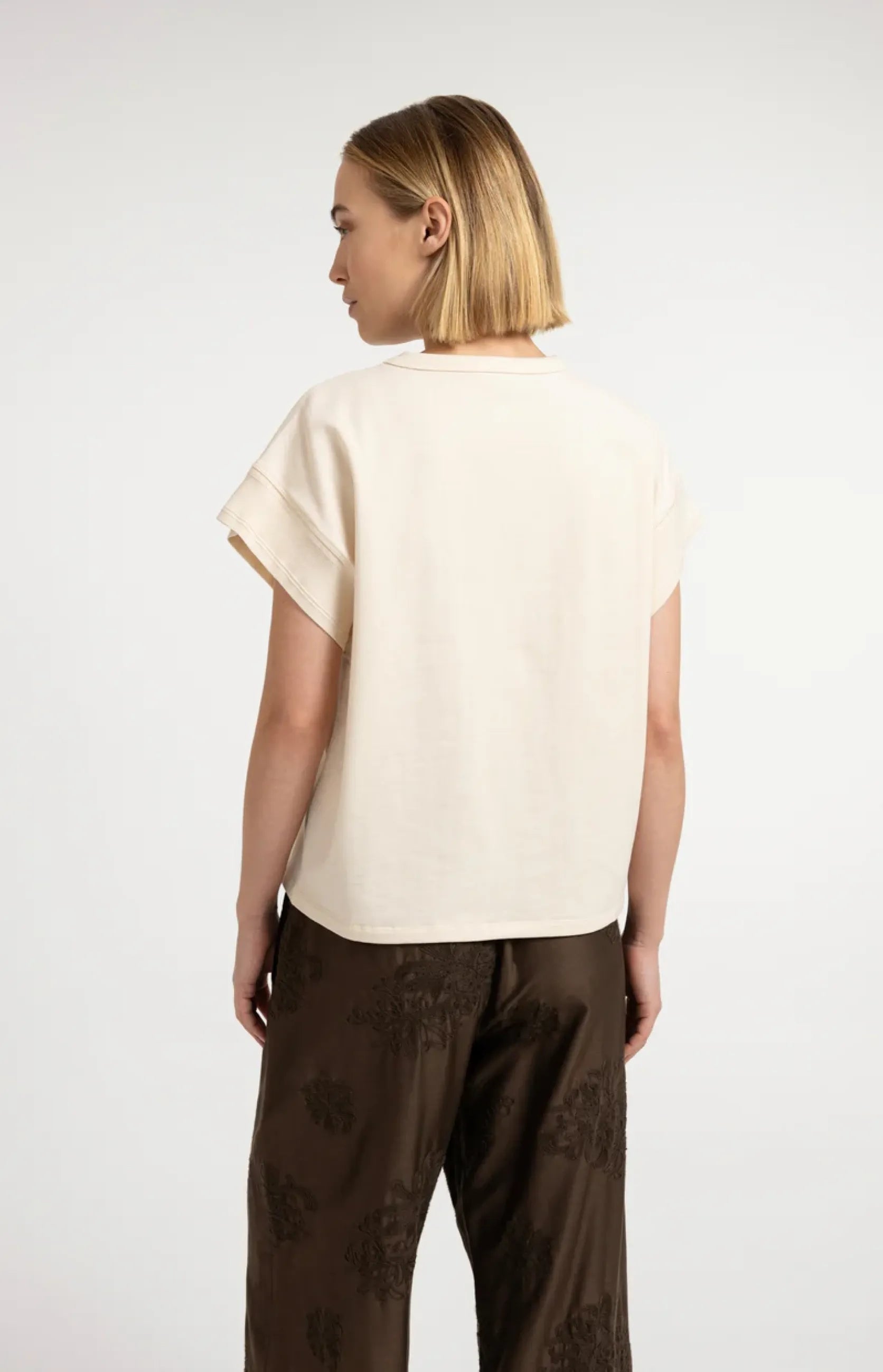 T-Shirt mit Zierbündchen
