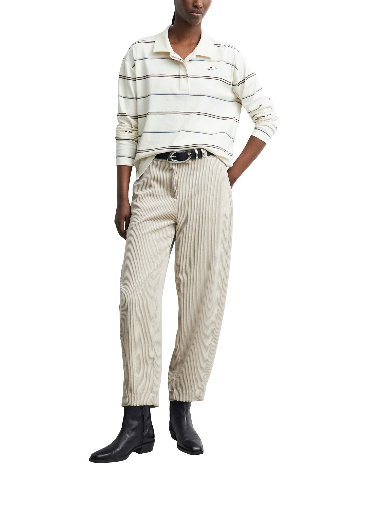 Cordhose mit Formbund