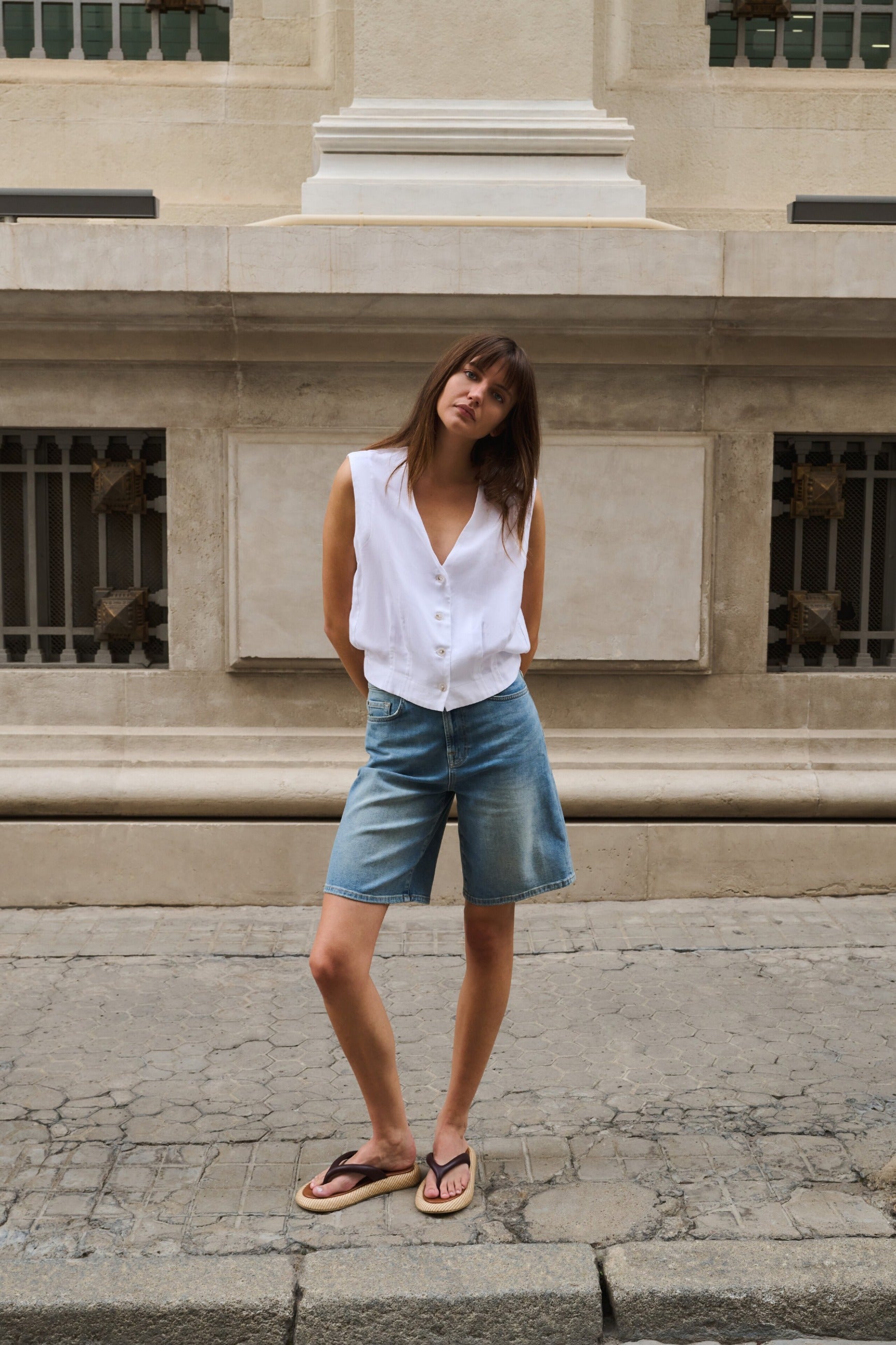 Bermudashorts im Used-Look