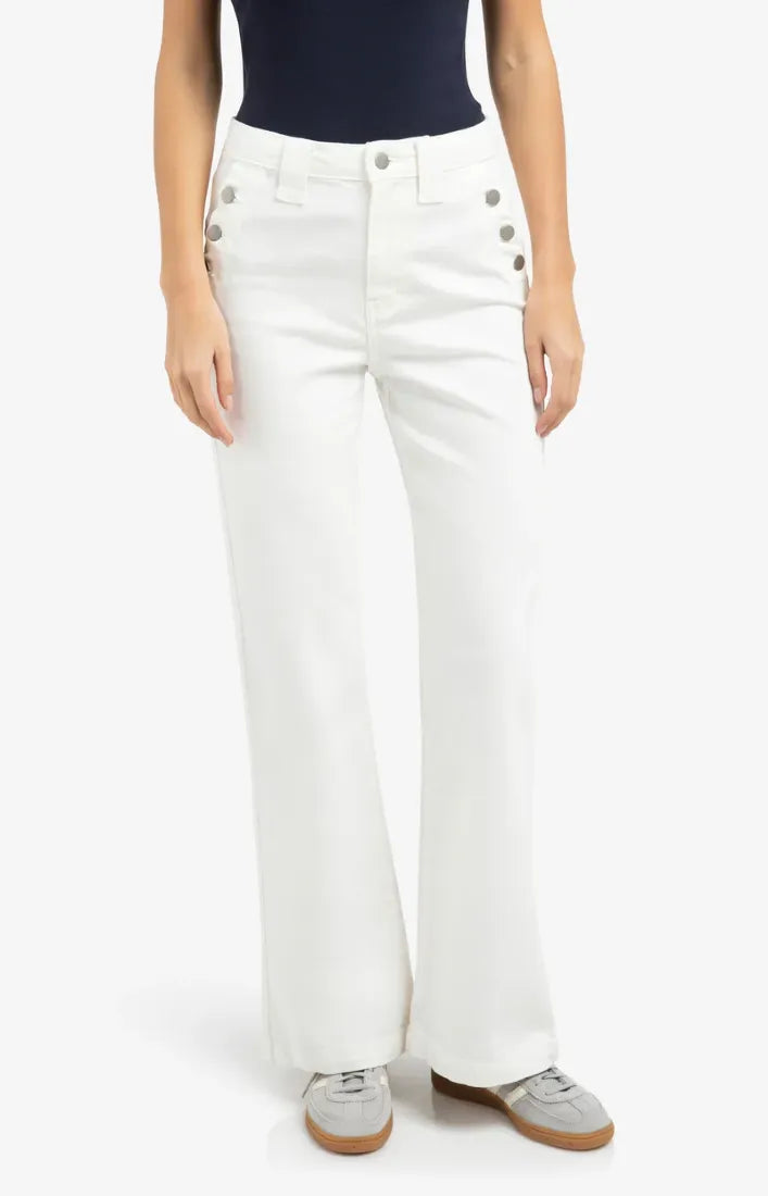 Yaya Wide Leg Off White Denim
