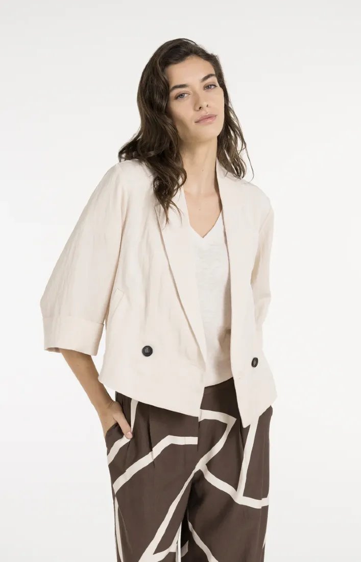 Blazer mit Kimonoärmeln und Knöpfen