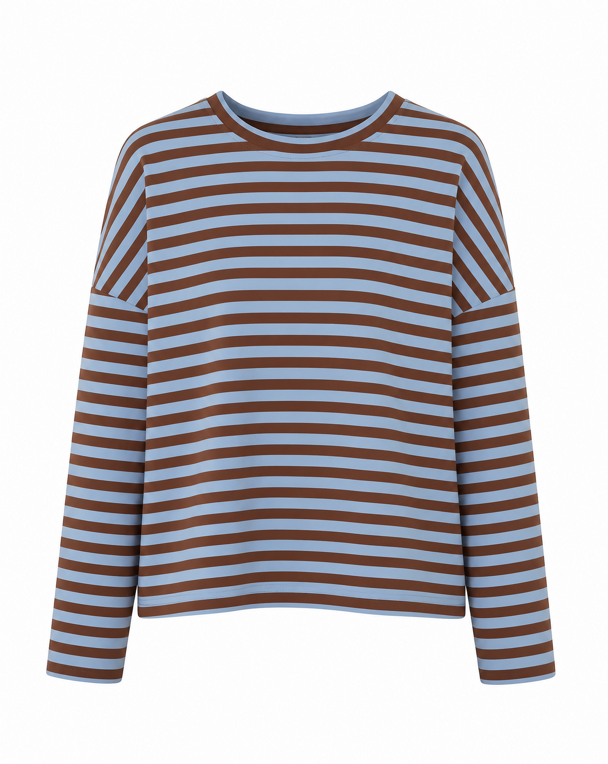 verkürztes Sweatshirt mit Streifen