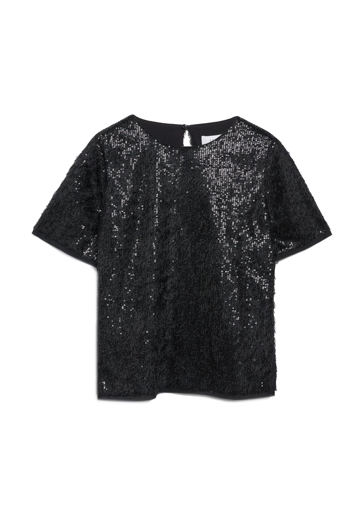 T-Shirt mit Pailletten und Fransen