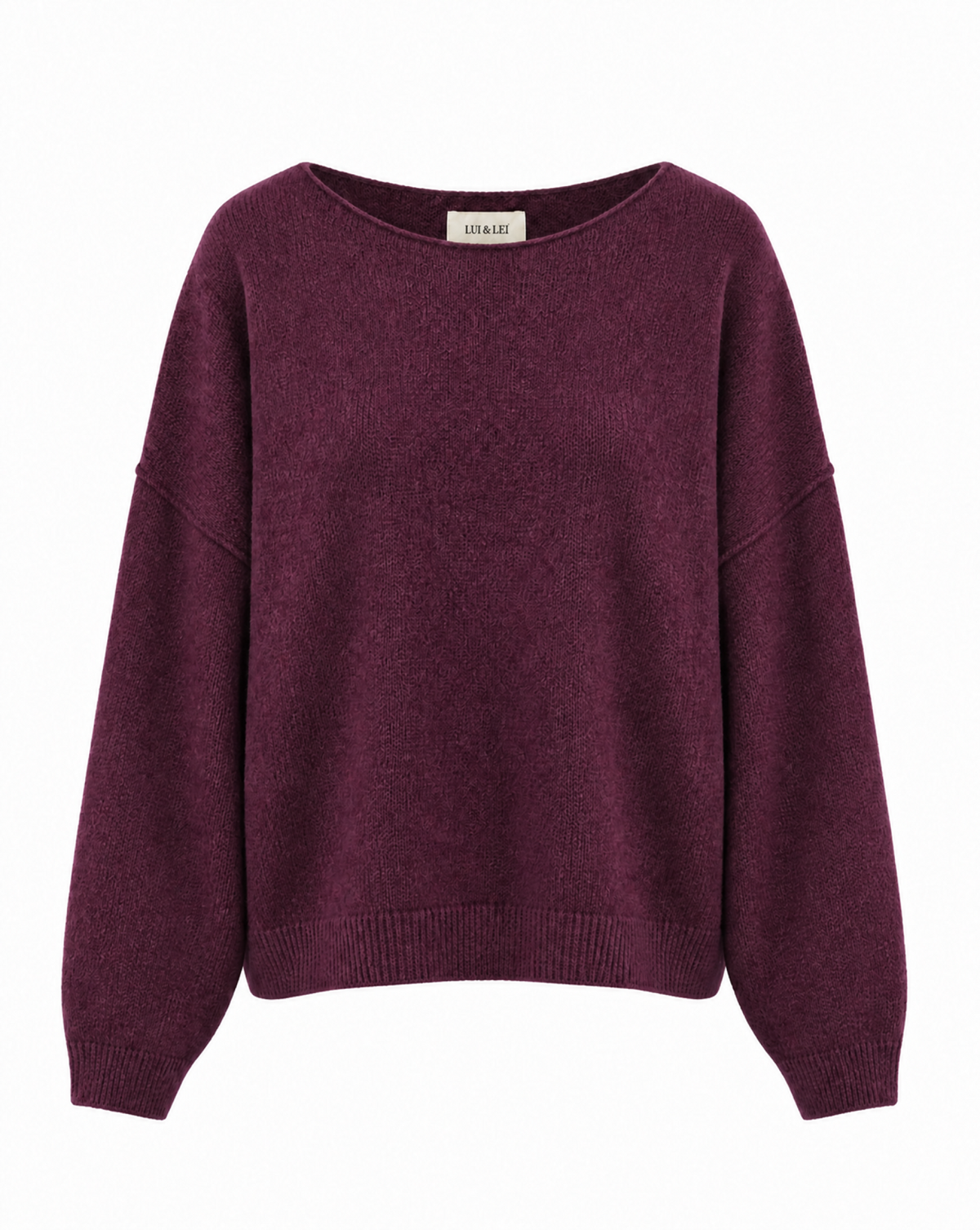 Strickpullover mit Rollkanten