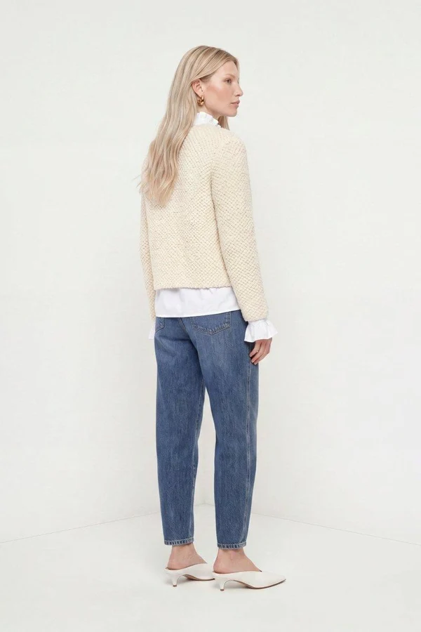 Bouclé-Cardigan mit Noppenstrick