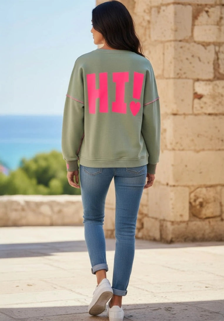 miss goodlife Sweatshirts Almond/Neonpink