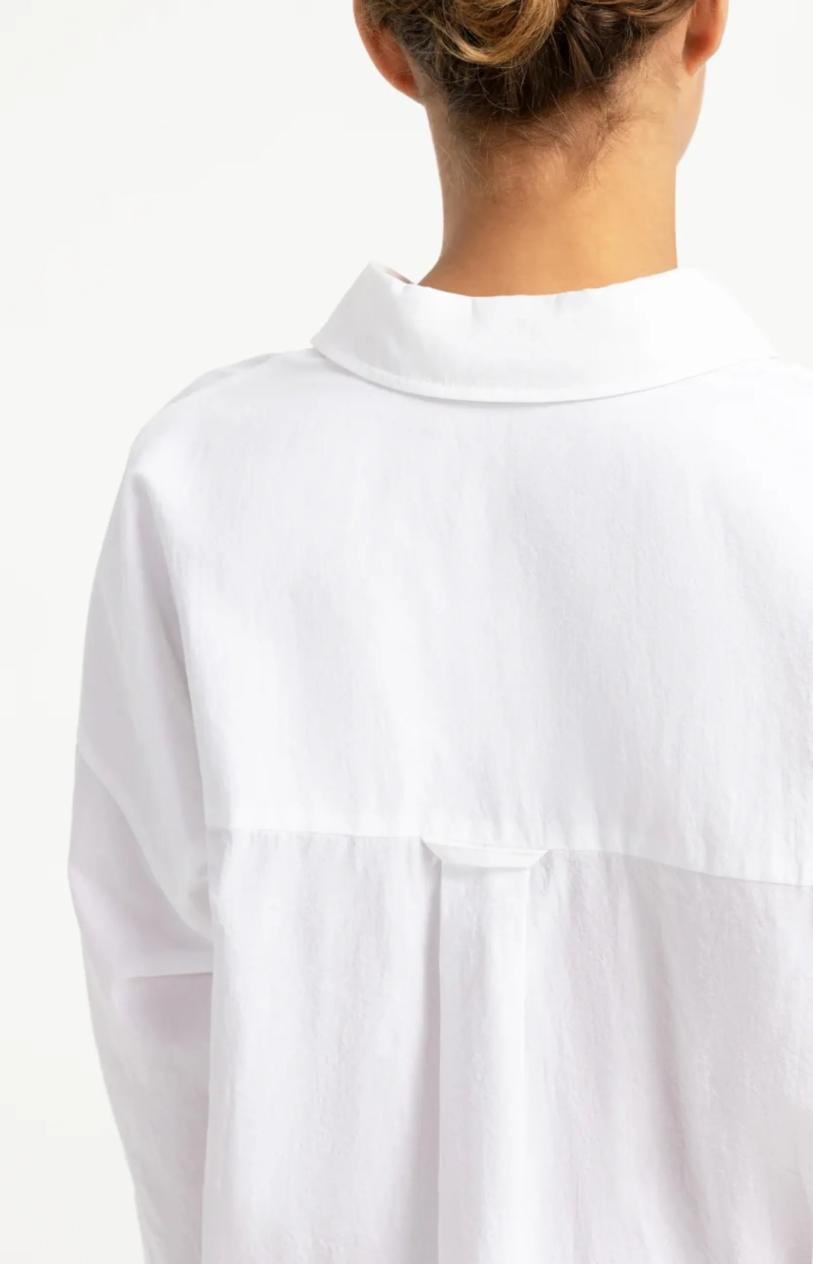 Baumwollbluse im Oversize-Schnitt mit Brusttasche