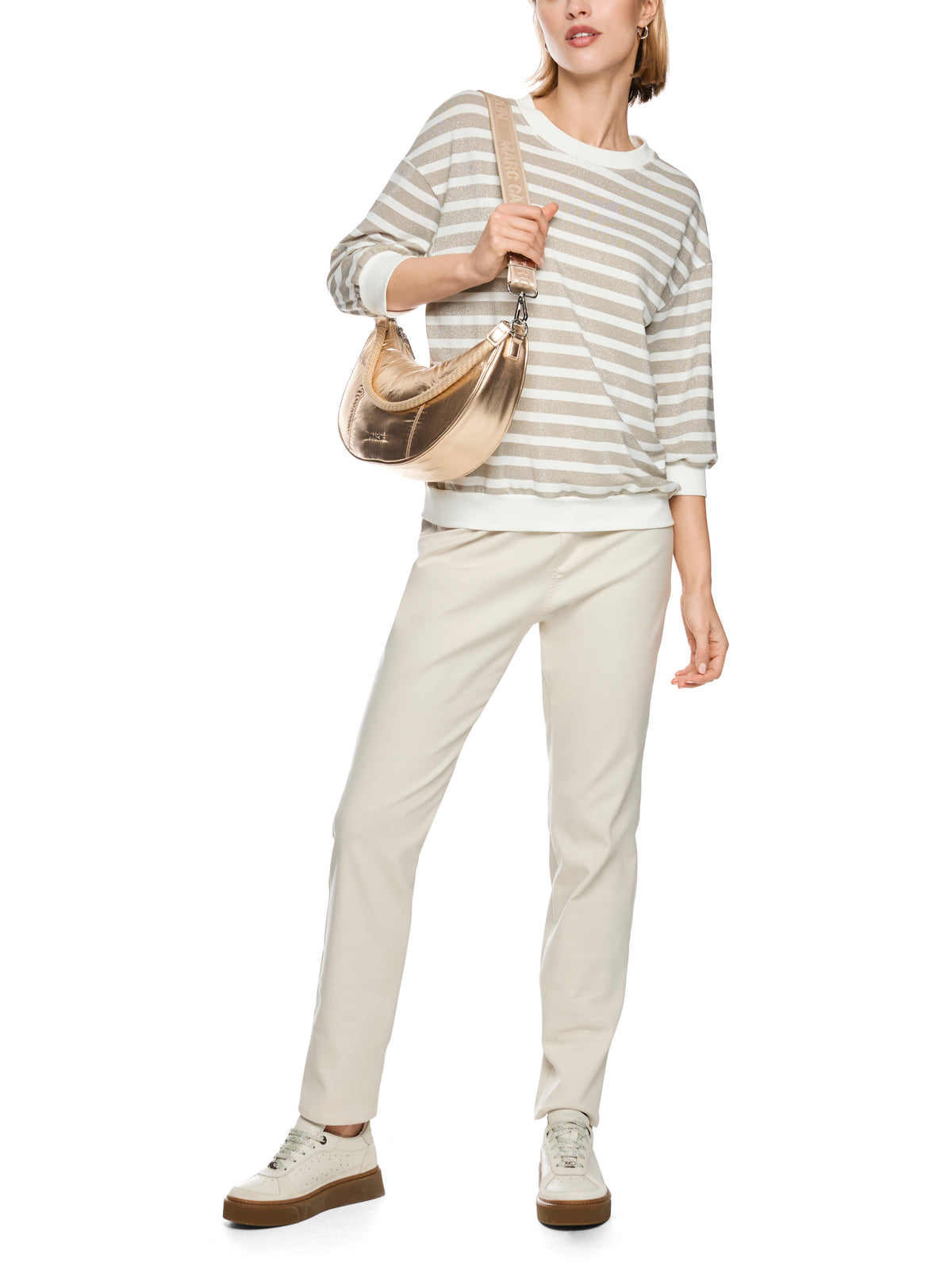 Shirt mit Lurex-Ringeln