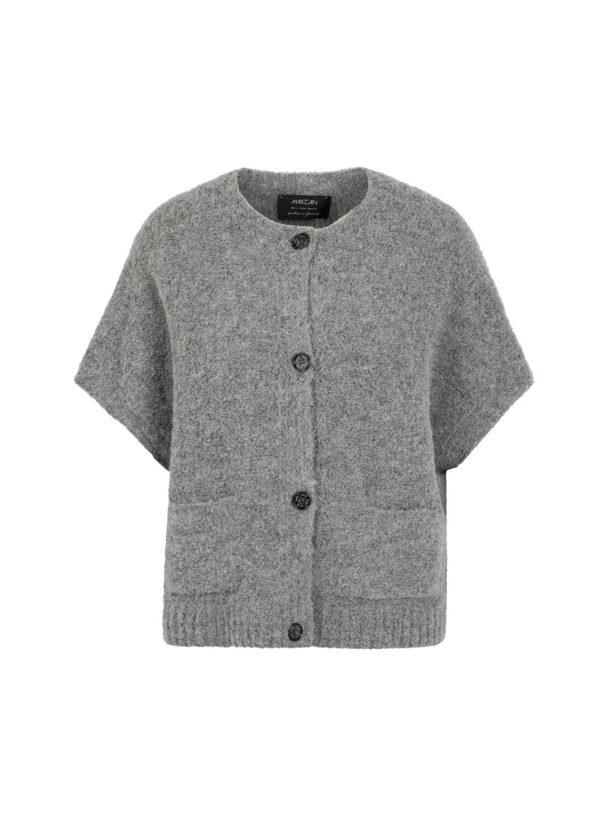 Strickweste mit aufgesetzten Taschen