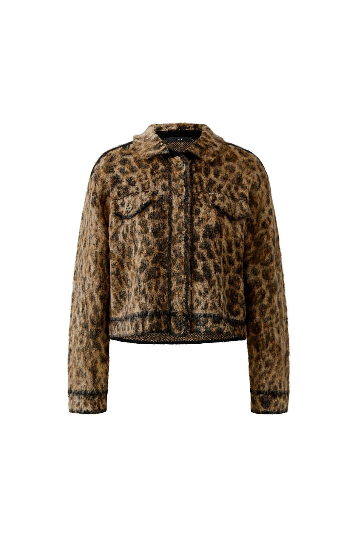 Strickjacke mit Leo-Muster
