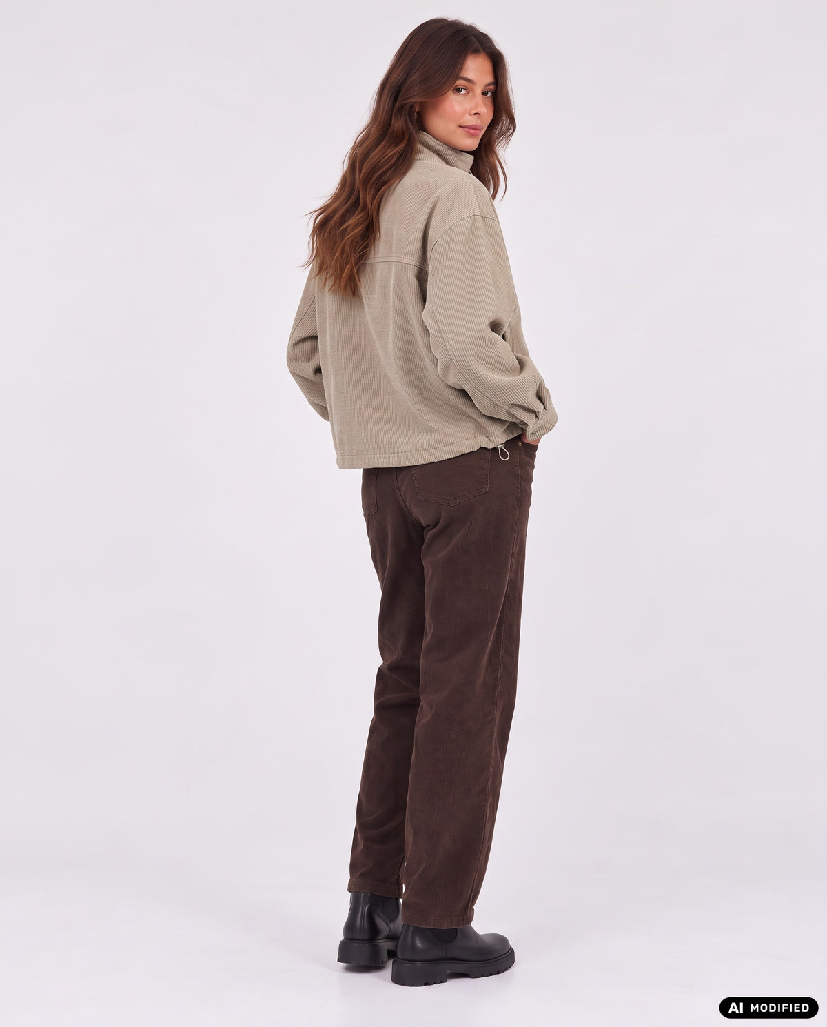 Cordjacke mit Stehkragen