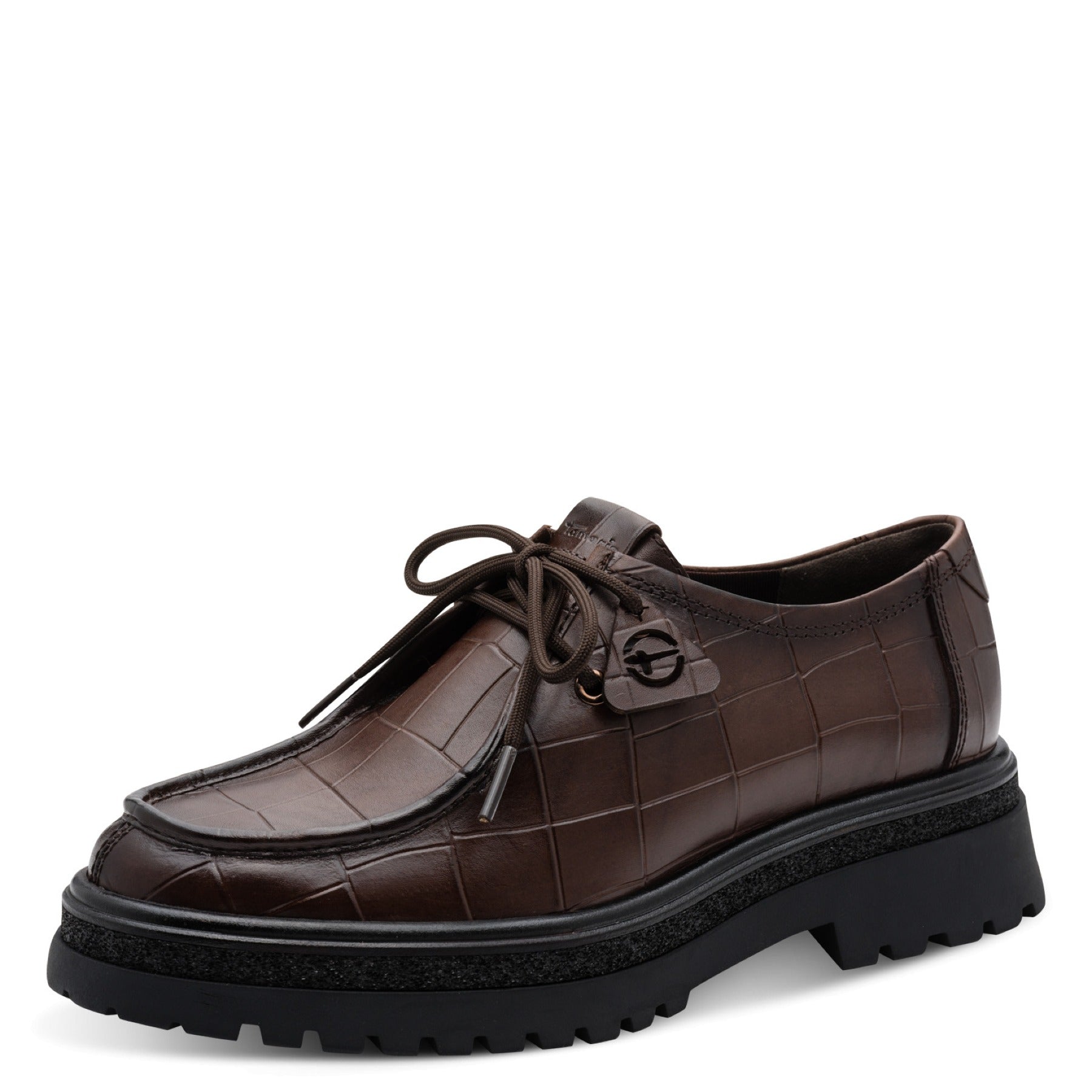Lederschuh mit Prägung