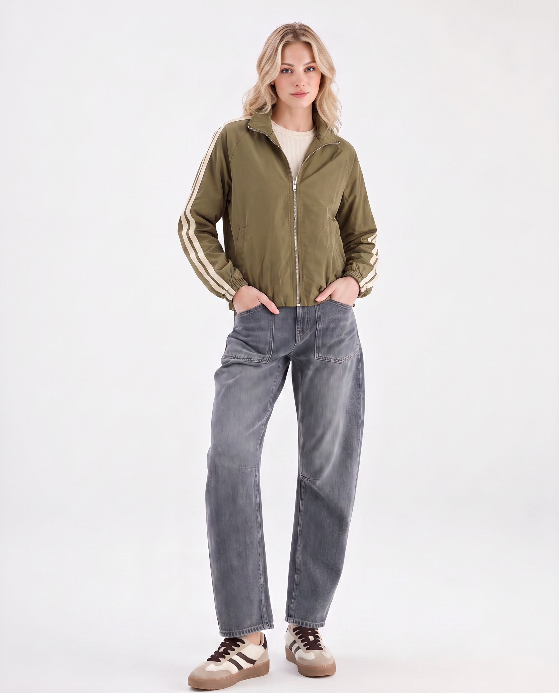 Blouson mit Streifen